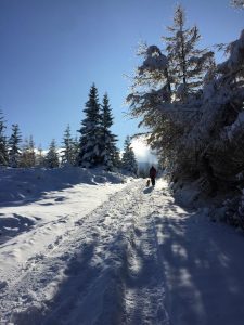 The first snow in the Karkonosze Mountains Poland 2019